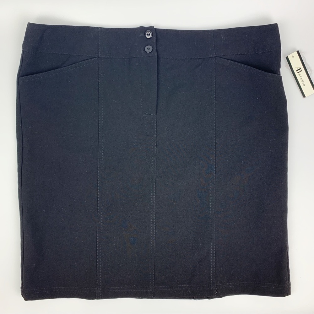 AB Studio Stretch‎ Pencil Skirt Black